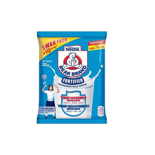 [MN-T10045-PMILK-CAT00015] Bear Brand Powdered Milk Drink 33g