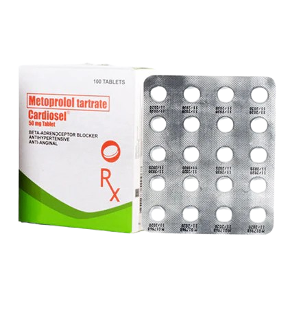 [RX-T11610-CARDI-CAT00402] Cardiosel (metoprolol tartrate) 50mg tablet