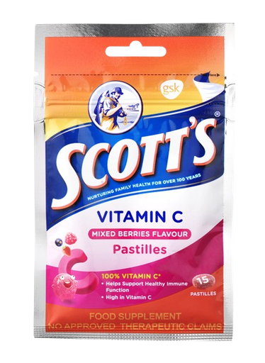 [OTC-T10665-VITF-CAT00316] Scott's Chewy Multivitamins Mixed Berries 15 Chewable Pastilles 