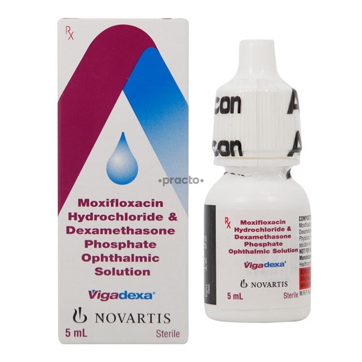 [RX-T10796-EENT-CAT00023] Vigadexa (Moxifloxacin/Dexamethasone) 5mg/1mg/mL eye drops