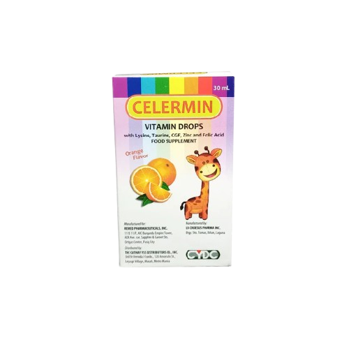 [OTC-T10809-VITF-CAT00427] Celermin (Vitamins + Amino Acids + CGF + Zinc + Folic Acid + Taurine + Lysine) Drops 30ml 