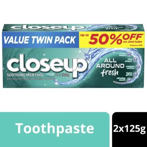 [GR-T10611-ORALC-CAT00035] Close Up (Soothing Menthol) toothpaste 2x 125g 