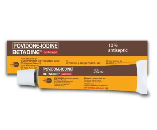 [OTC-T10789-GAL-CAT00089] Betadine (povidone-iodine) 10% ointment, 5g 
