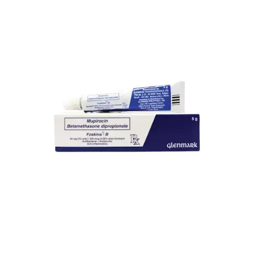 [RX-T11498-STOP-CAT00080] Foskina B (Mupirocin + Betamethasone) 20mg/500mcg Ointment, 5g
