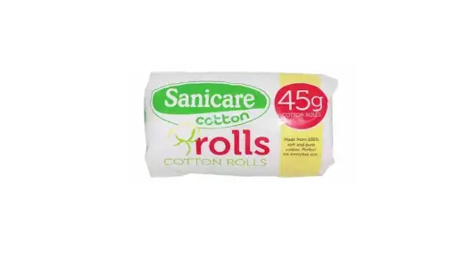 [GR-T10117-COT-CAT00038] Sanicare Cotton Rolls 45g