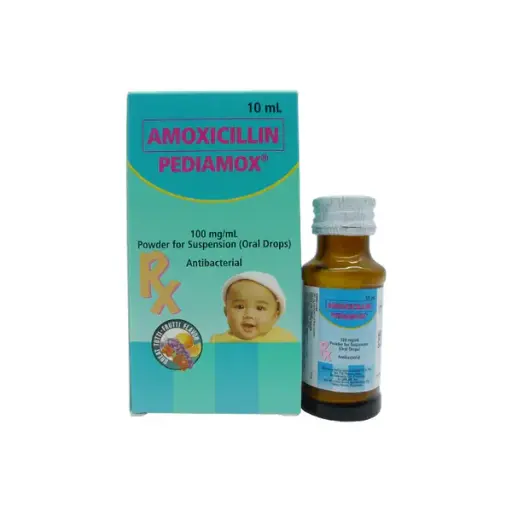 [RX-T10029-ABIO-CAT00029] Pediamox (amoxicillin) 100mg/mL suspension 10mL 