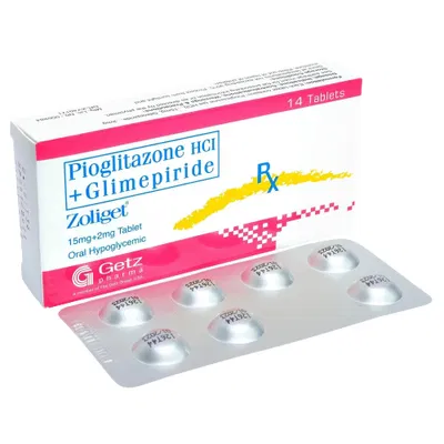 [RX-T10309-ADIAB-CAT00002] Zoliget (Pioglitazone/Glimepiride) 30mg/2mg tablet 