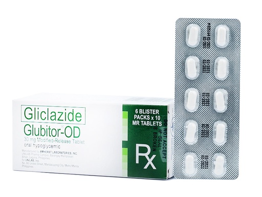 [RX-T10346-ADIAB-CAT00039] Glubitor OD (Gliclazide) 60mg Prolonged Release Tablet