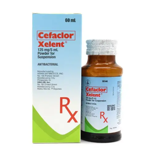[RX-T10256-ABIO-CAT00256] Xelent (Cefaclor) 125mg/5mL suspension 60mL
