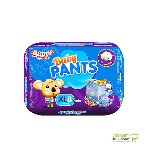 [GR-T10191-DIAP-CAT00077] Super Twins Baby Pants XL 8's 