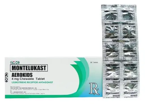 [RX-T11527-RESP-CAT00378] Aerokids (Montelukast) 4mg Chewable Tablet