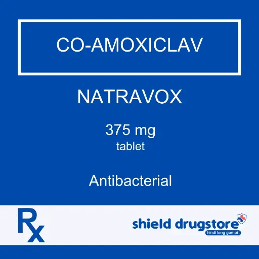 [RX-T11587-ABIO-CAT00330] Natravox (co-amoxiclav) 375mg film-coated tablet