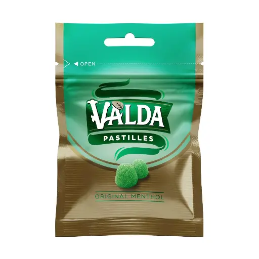 [GR-T10408-FOOD-CAT00049] Valda Menthol Pastilles 20g Zip Pouch 