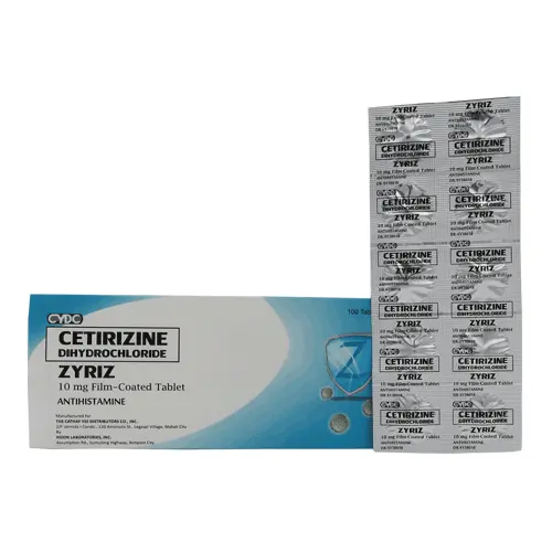 [OTC-T10794-RESP-CAT00404] Zyriz (cetirizine hydrochloride) 10mg film-coated tablet