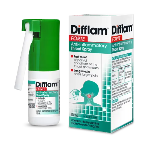 [OTC-T10105-PAIN-CAT00022] Difflam (benzydamine) throat spray 3mg/mL 15mL Throat Spray