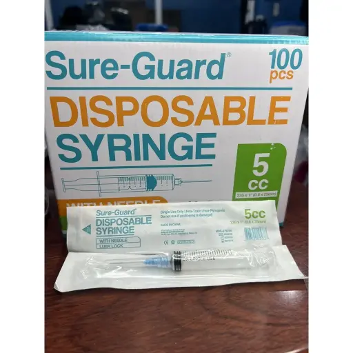[MS-T10339-NEEDL-CAT00110] Sure-Guard Disposable Syringe 5cc