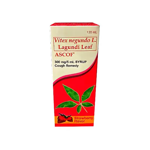[OTC-T10758-RESP-CAT00391] Ascof (lagundi leaf) 300mg/5ml 120ml syrup strawberry