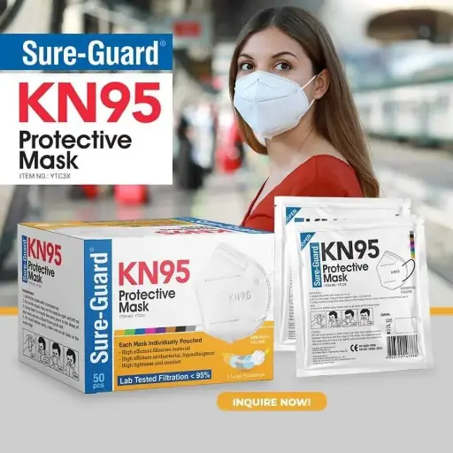 [MS-T10688-PPE-CAT00063] Sure-Guard KN95 Protective Mask (White)