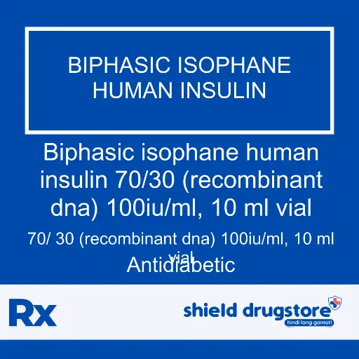 [GEN000043] GN-BIPHASIC ISOPHANE HUMAN INSULIN 70/30 (RECOMBINANT DNA) 100IU/ML, 10 ML 