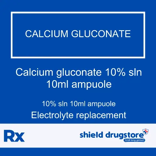 [GEN000053] GN-CALCIUM GLUCONATE 10% SLN 10ML AMP 