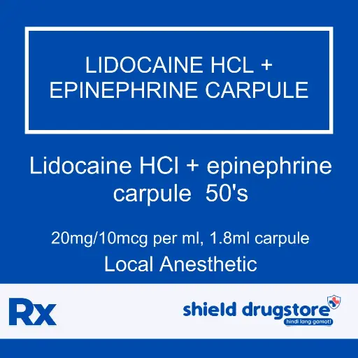 [GEN000175] GN-LIDOCAINE HCL + EPINEPHRINE CARPULE  50'S