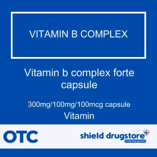 [GEN000309] GN-VITAMIN B COMPLEX FORTE 300MG/100MG/100MCG CAP