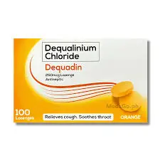 [OTC-T10834-PAIN-CAT00268] Dequadin (Dequalinium Chloride) 250mcg Orange Lozenges