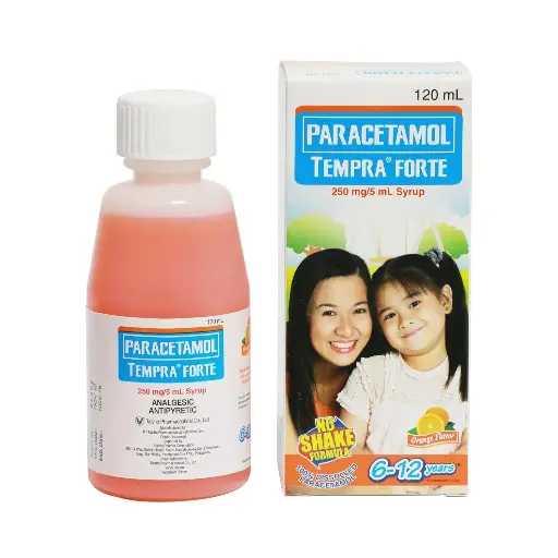 [OTC-T10835-PAIN-CAT00269] Tempra Forte (Paracetamol) 250mg/5mL syrup 120ml orange
